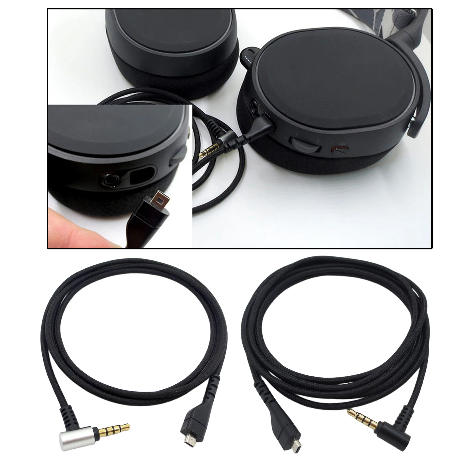 

New Replacement Gaming Headphone Cable Audio Cables for Steelseries Arctis 3 5 7 Headphones