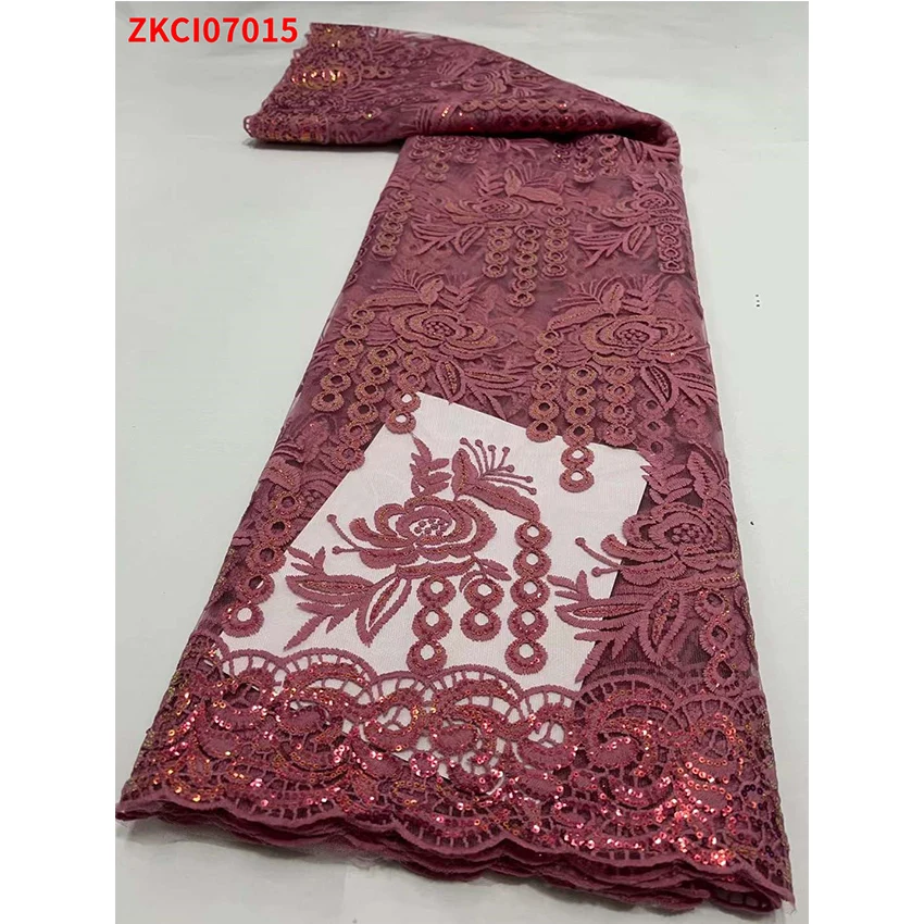 

Красивый Африканский Свадебный тканевый Цветочный стиль нигерийский Тюль сетчатый кружевной текстиль ZKCI07015 c