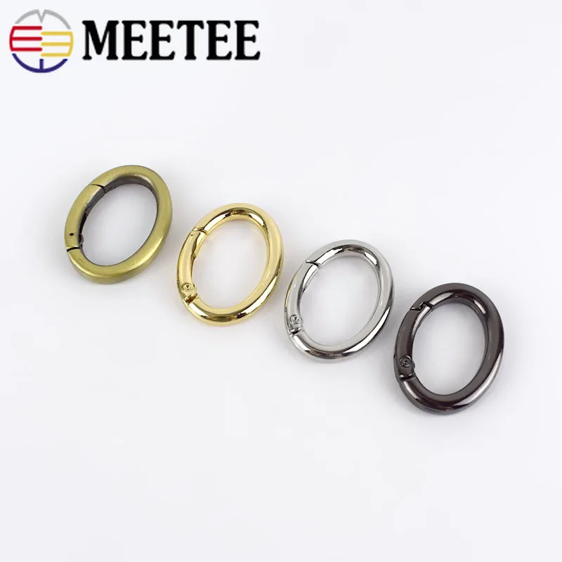 Металлические овальные Пружинные пряжки Meetee с круглым кольцом диаметром 28/37/54 мм