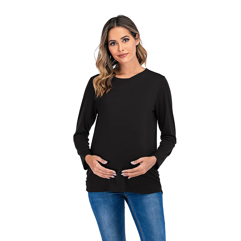 

Women Nursing T shirt Long sleeve Breastfeeding Clothing Pregnant Female Maternity Cotton T-shirt ropa embarazada envio gratis