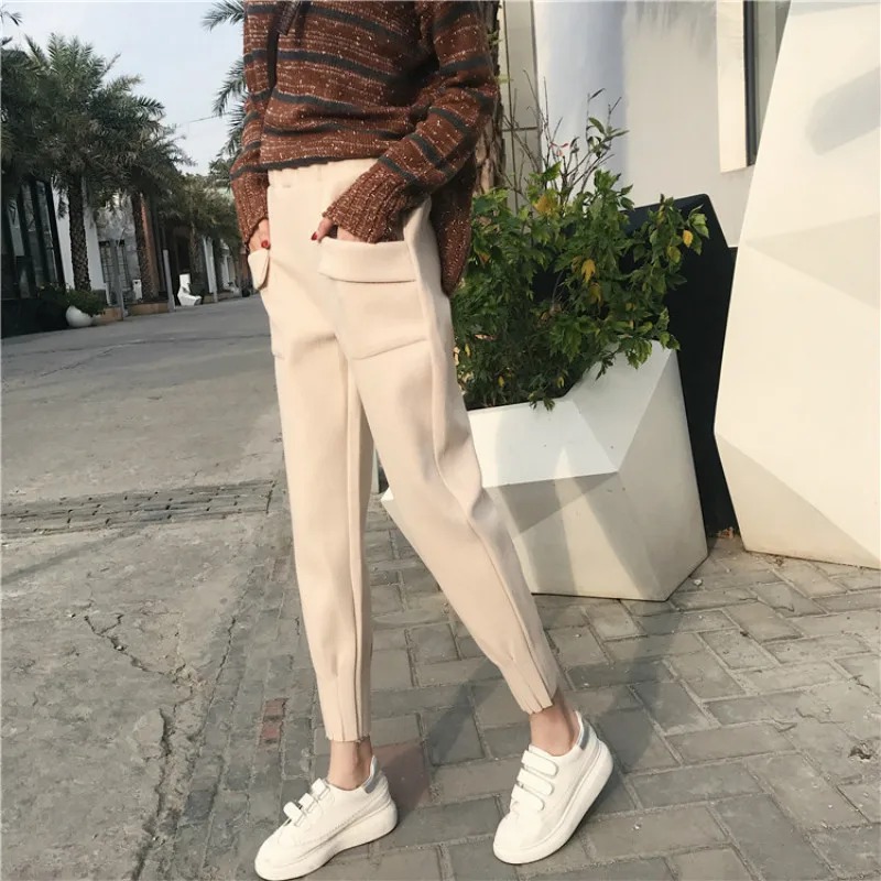 

Pants Women High Quality Streetwear Thick New Soft Loose Elegant Ulzznag Autumn Comfortable Korean Style Trousers Chic Casual