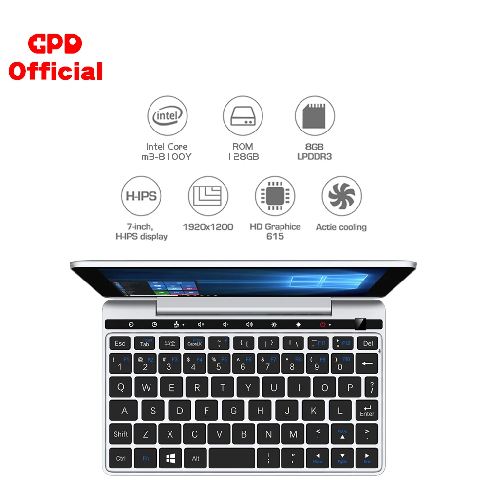 Оригинальная последней модели GPD Pocket2 карман 2 Процессор m3 8100y 7 дюймов Сенсорный