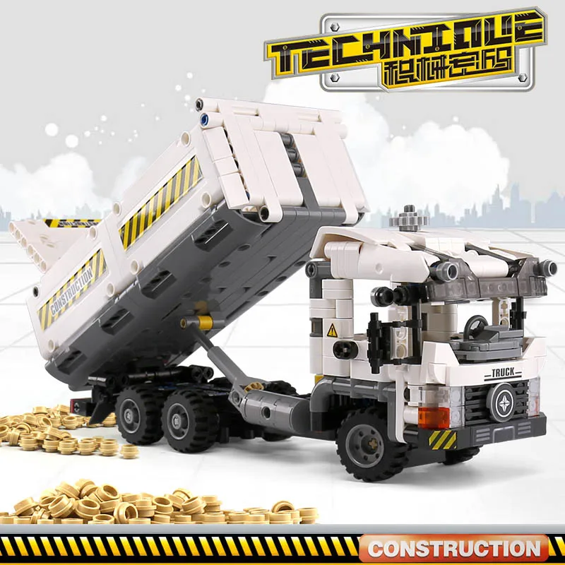 799 шт. Technic Engineering Truck строительные блоки технические автомобильные кирпичи развивающие игрушки DIY для детей MOC совместимы 20005