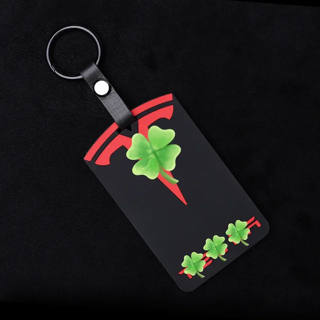 

Silicone Key Case For Tesla Model 3 Key Case Model3 Car Key Card Holder Protector Cover Model Three Card Holder Keychain Clip