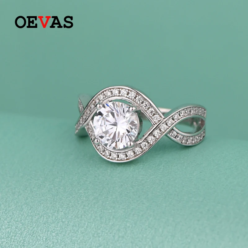 Женские свадебные кольца OEVAS однотонные Свадебные Кольца из стерлингового