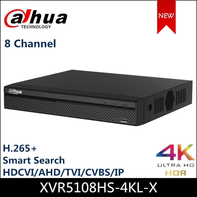 Видеорегистратор Dahua 8 каналов разрешение 4k P2P H.265 поддержка HDCVI AHD TVI CVBS