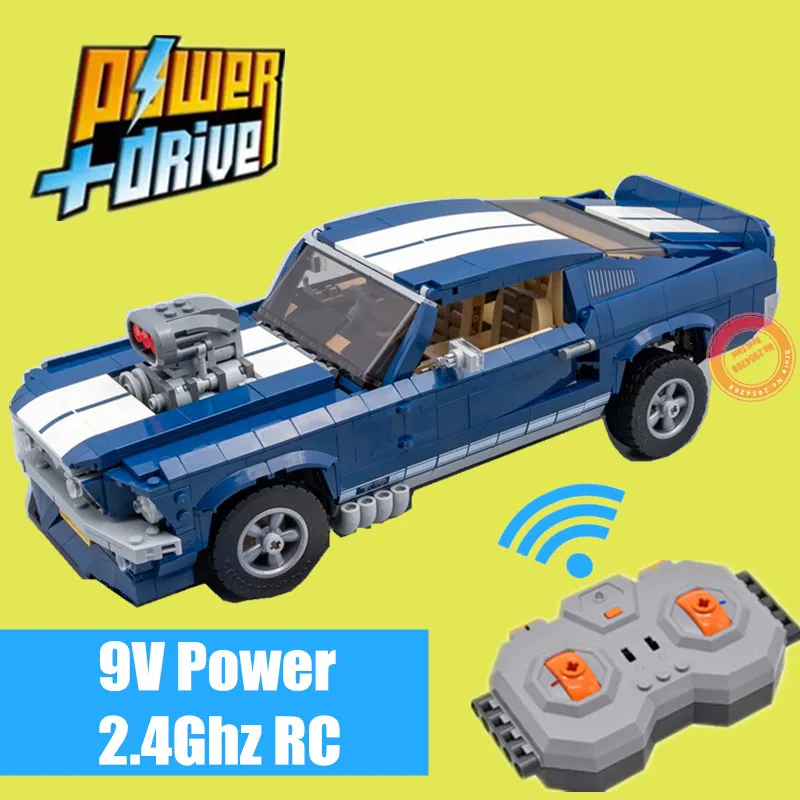 MOC Радиоуправляемый двигатель с функцией питания модель GT500 Mustang техническая
