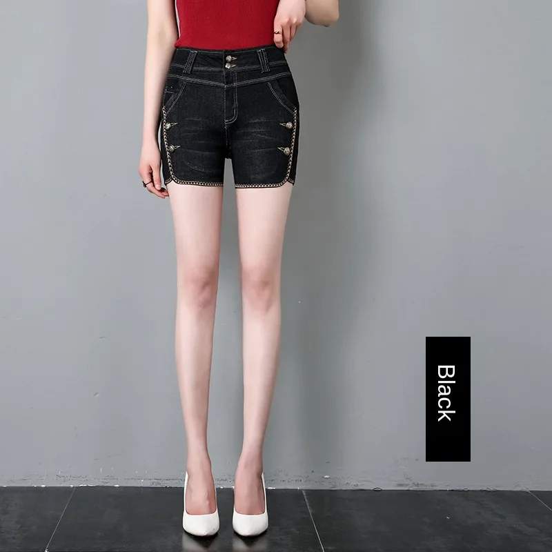 

2020 New Denim Shorts Women Spring and Summer Wear Elastic High Waist Female Slim Denim Shorts