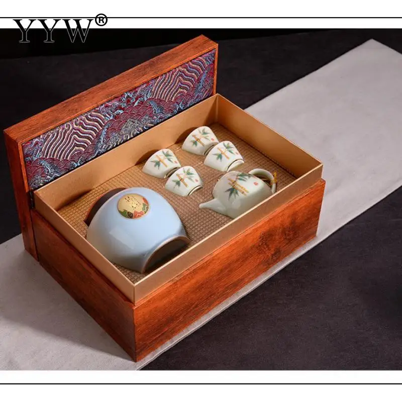 

Ceramics Tea Caddies Set Tea Cup Teapot Kitchen Tea Box Jar Storage Holder Tea Caddy Tea Cans Canister Container Set