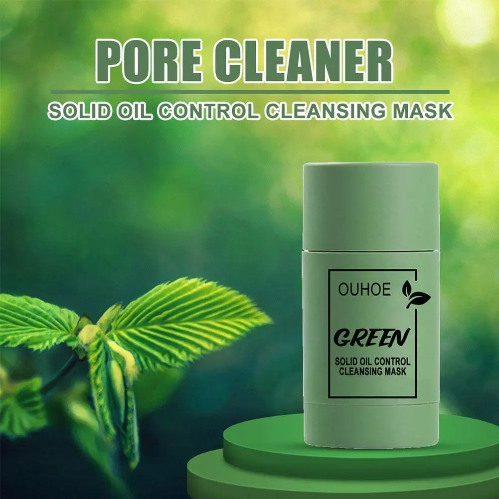 Зелёный чай маска Стик масло Управление Баклажан акне глубокий уход за кожей для