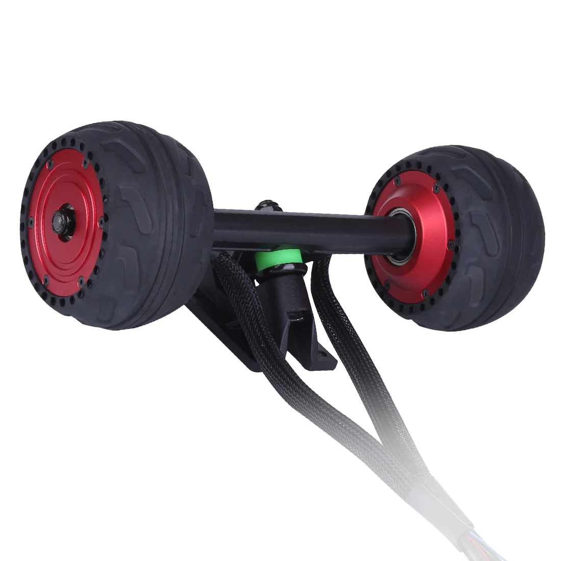 

105 X 65mm Hub Motor With Non-Replaceable All Terrain Rubber Wheels - Red