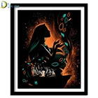 Алмазная 5D живопись сделай сам, мультяшная фантазия, принцесса, кленовый лист, лодка, Полный Круглый квадратный набор, алмазная вышивка, мозаика, украшение для дома