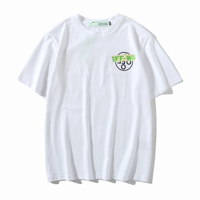 

off white Solid summer streetwear Arrow Trend Hip Hop Cotton Short Sleeve T-Shirt Men's Summer Wholesale t shirt Femme 21ss