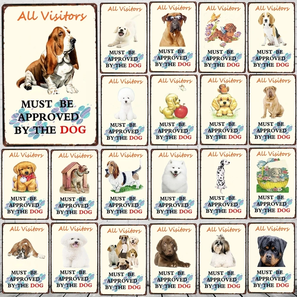 

Home is Not Purrfect Without a Dog Plaque Metal Vintage Wall Bar Home Art Pet Shop Retro Craft Decor 30X20CM