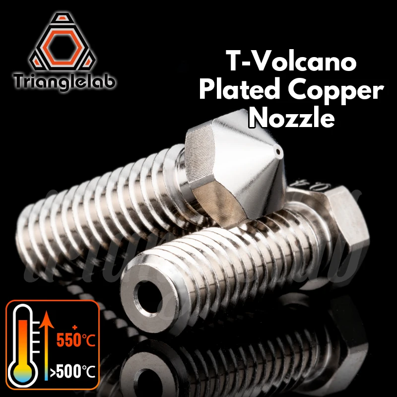 Trianglelab T-Volcano Plated Copper Nozzle Durable Non-stick High Performance M6 Thread For 3D Printers For E3D Volcano Hotend