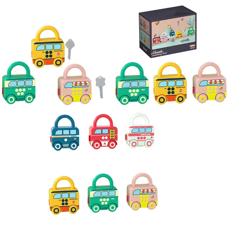 

Children Plastic Mini Keys Locks ToysMontessori Preschool Learning Materials