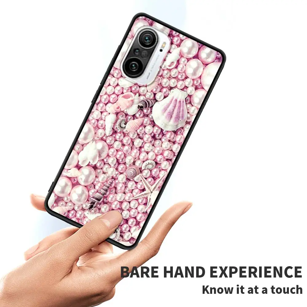 

Tpu Phone Case for Xiaomi Mi Poco X3 NFC 11 10T Pro 9T CC9 Note 10 Lite Matte Soft Cover Back Capas Rose Pink Pattern