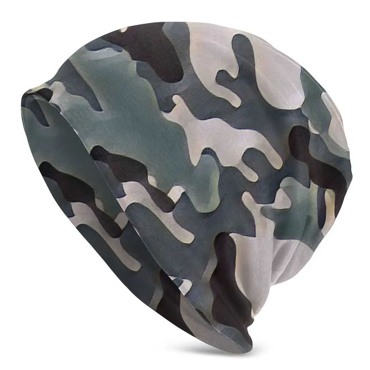 

Camouflage Grey Beanies Pullover Cap Comfortable , Adult Men's Woman Knit Hat