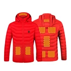 Промоакция, пальто с подогревом 8 областей, куртка с капюшоном и USB, зимнее хлопковое пальто, пальто с электрическим подогревом для активного отдыха, охоты, туризма