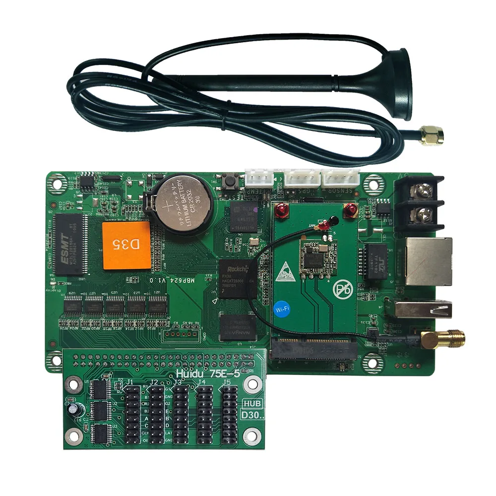 HD-D35 полноцветный контроллер светодиодного знака, поддержка Wi-Fi, Сеть RJ45, u-диск связи, стрип-Тип контроллера видео экрана