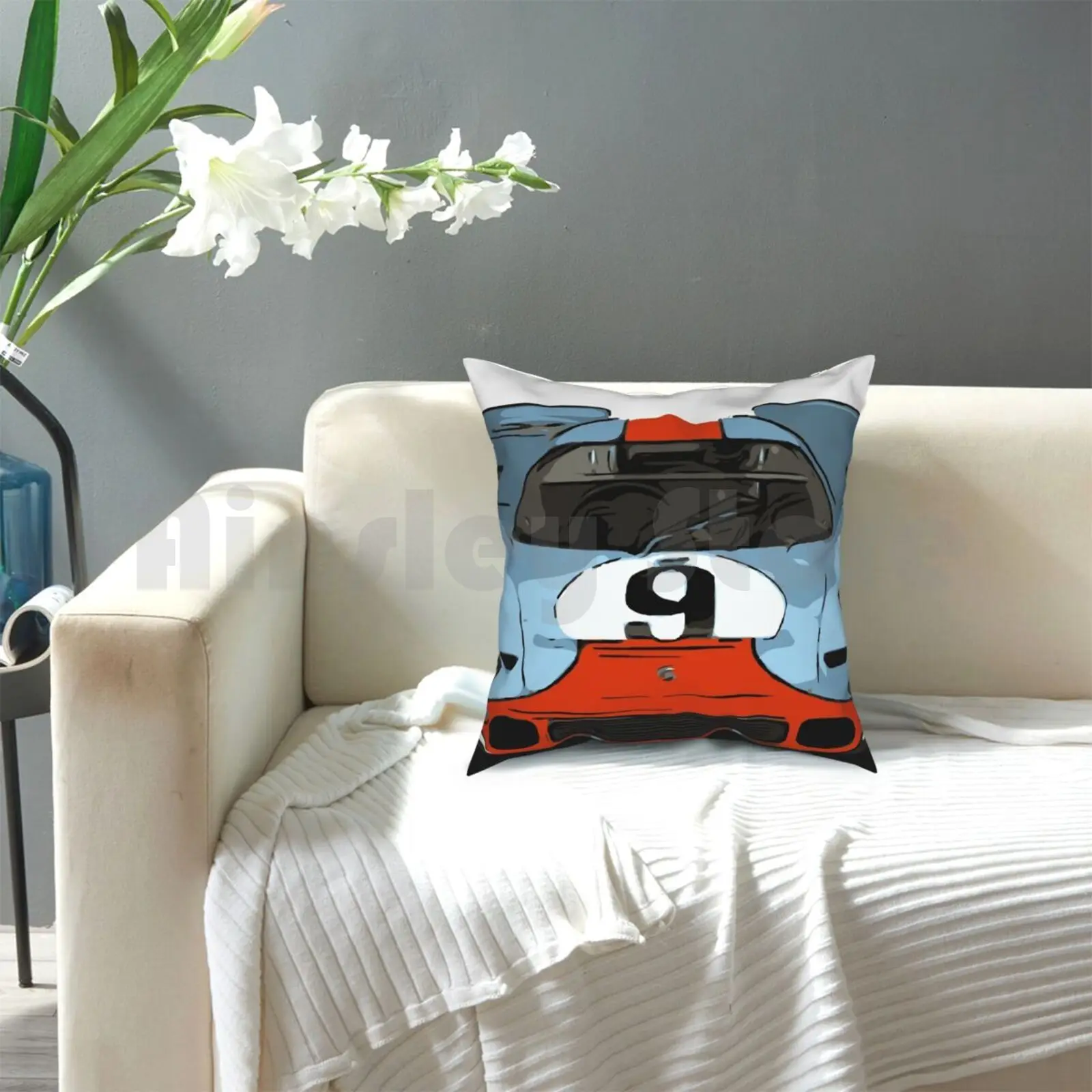 917 наволочка Le Mans с принтом домашняя мягкая диванная подушка автомобиль ведущий