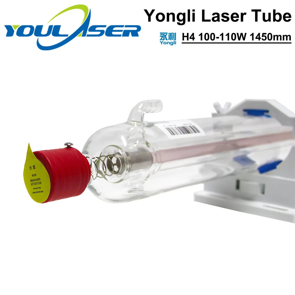 Yongli H Series H4 100 110W CO2 лазерная трубка 100W длина 1450 диаметр 60 мм деревянная коробка для