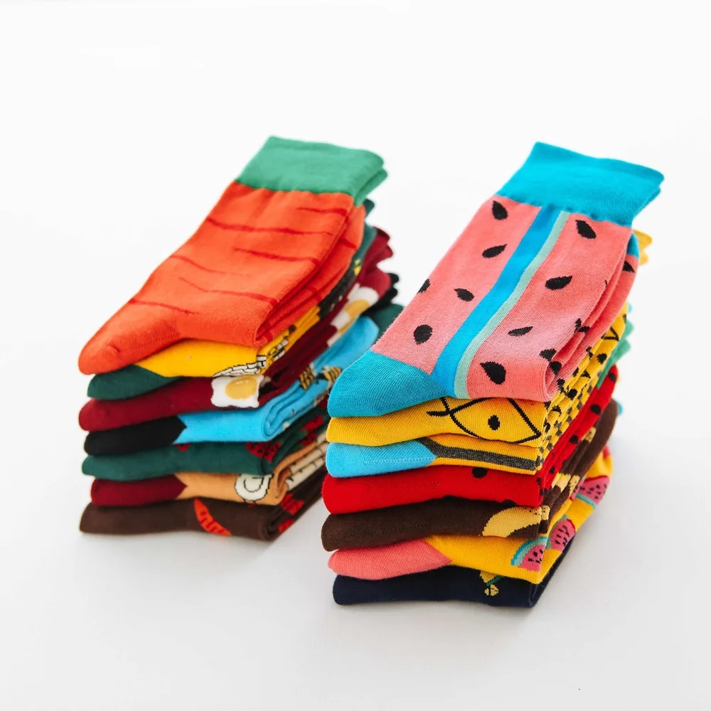 Женский хлопковый ponozky skarpety hombresy mujeres divertidos Halajuku calcetines humored creativos хип-хоп уличный стиль унисекс