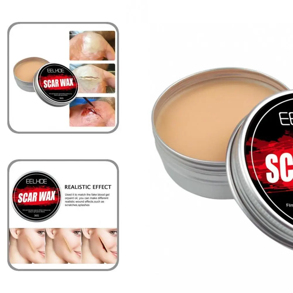 

Theatrical Effect 30g/Box Unique Halloween Skin Cosmetic Wax Creepy Modeling Wax Creative for Bloody Modeling