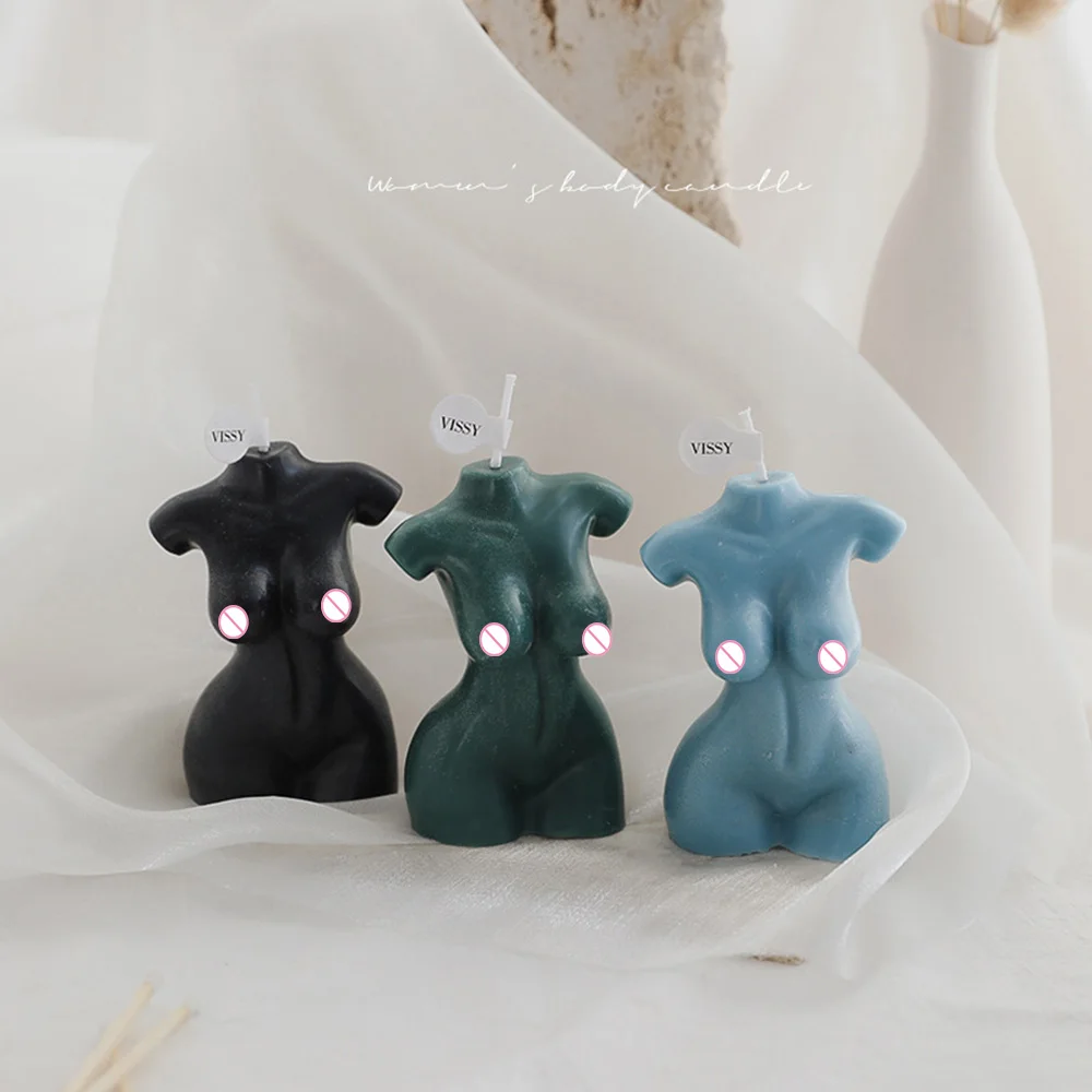 

Modern Art Semi-Nude Body Candle Internet Celebrity Same Style Interior Home Decorative Crafts Thin Woman Candle Soy Candles