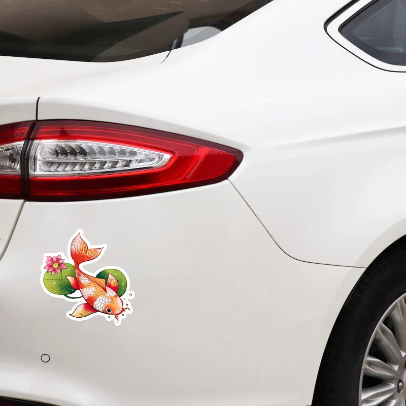 Красивая Автомобильная наклейка Aliauto аксессуары для декора карпа ПВХ Обложка Skoda