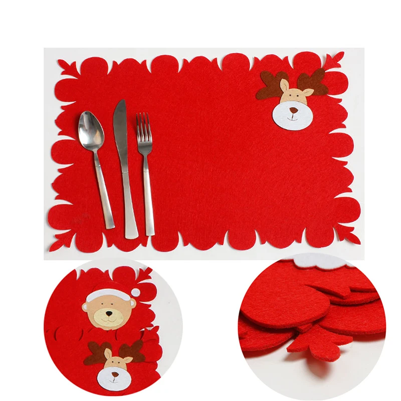 Рождественские настольные коврики креативные Мультяшные рождественские