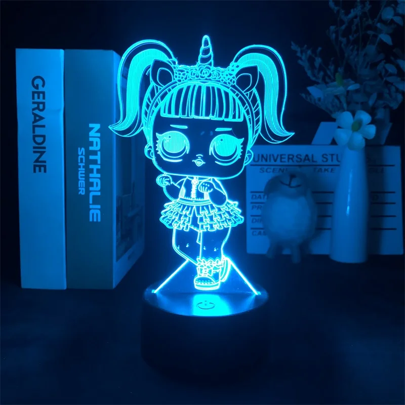 

Милые блестящие куклы-раскраски, ночник, будильник, базосветильник светильник для игр, декоративный проектор, Прямая поставка, для детей