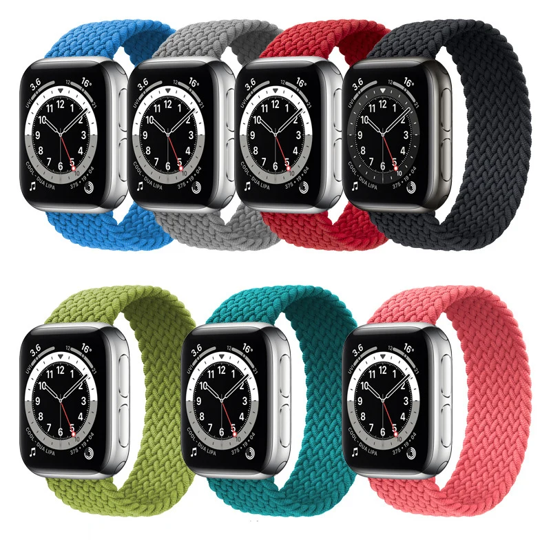 

Nylon Elastic Strap for Apple Watch 6 Se Band for IWatch Serie 5 4 3 Belt Bracelet Braided Solo Loop 38mm 40mm 42mm 44mm