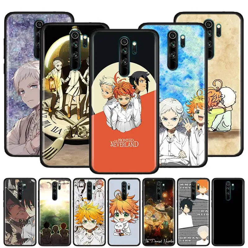 

Case For Xiaomi Redmi Note 9 9S 8 8T 7 Pro 7A 8A 9A 9C Black Soft Phone Back Shell K20 K30 Capa Cover Anime Promised Neverland