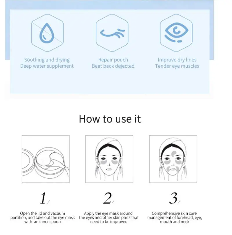 100 шт. = 50 упаковок/партия бесплатная доставка Кристальный коллаген Золотая пудра