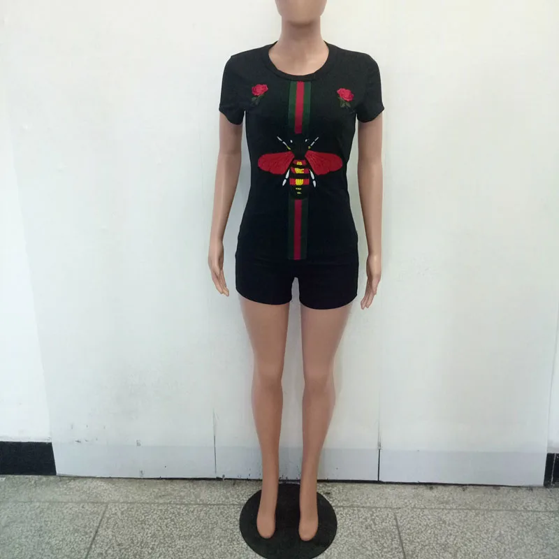 Новинка повседневный Женский комплект топ с круглым вырезом Спортивная футболка