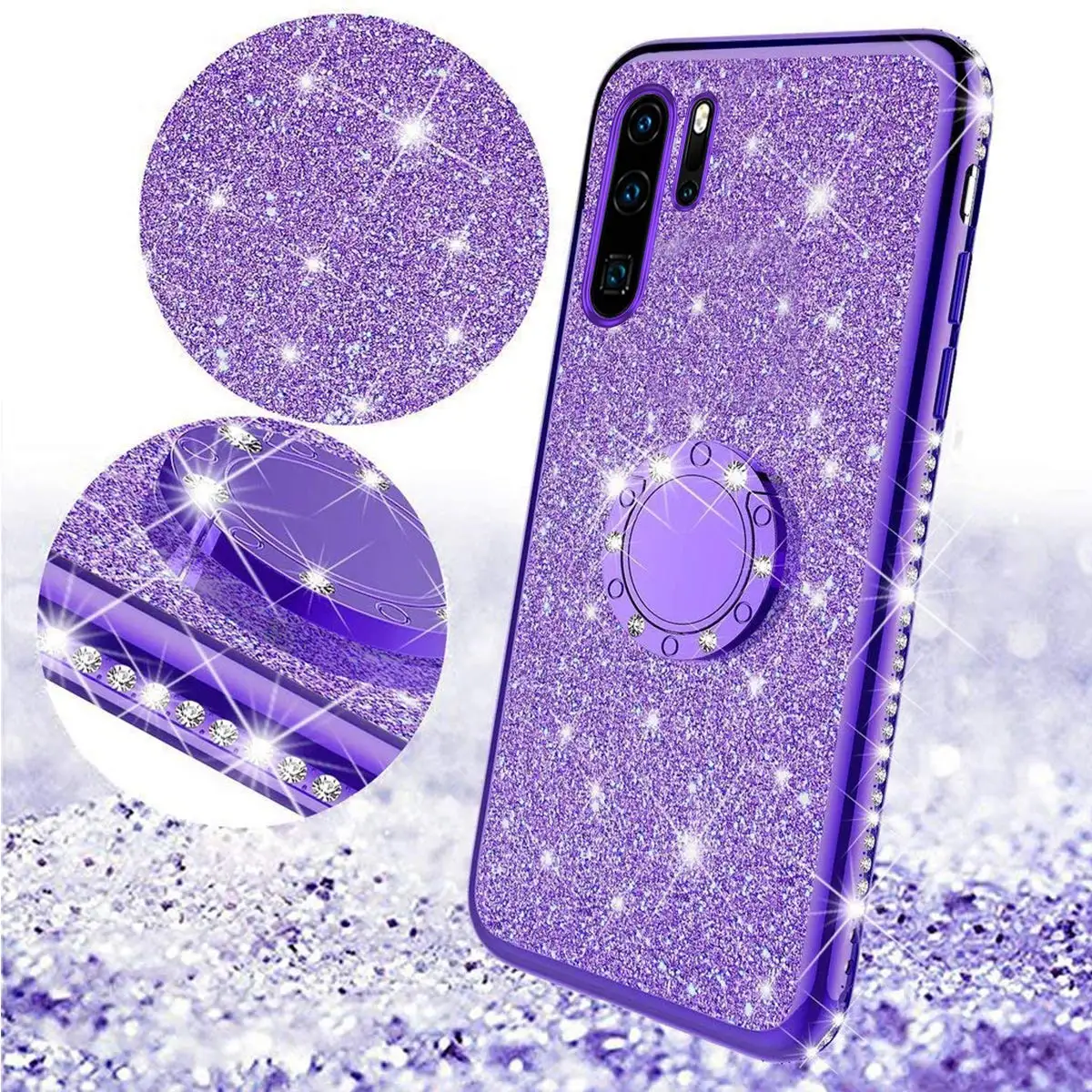 Чехол для HUAWEI P40 Lite мягкий блестящий чехол со стразами Honor 7A 7C 7X 8A 8C 8S 8X 20 20s 10 Y5 Y6 Y9 2019