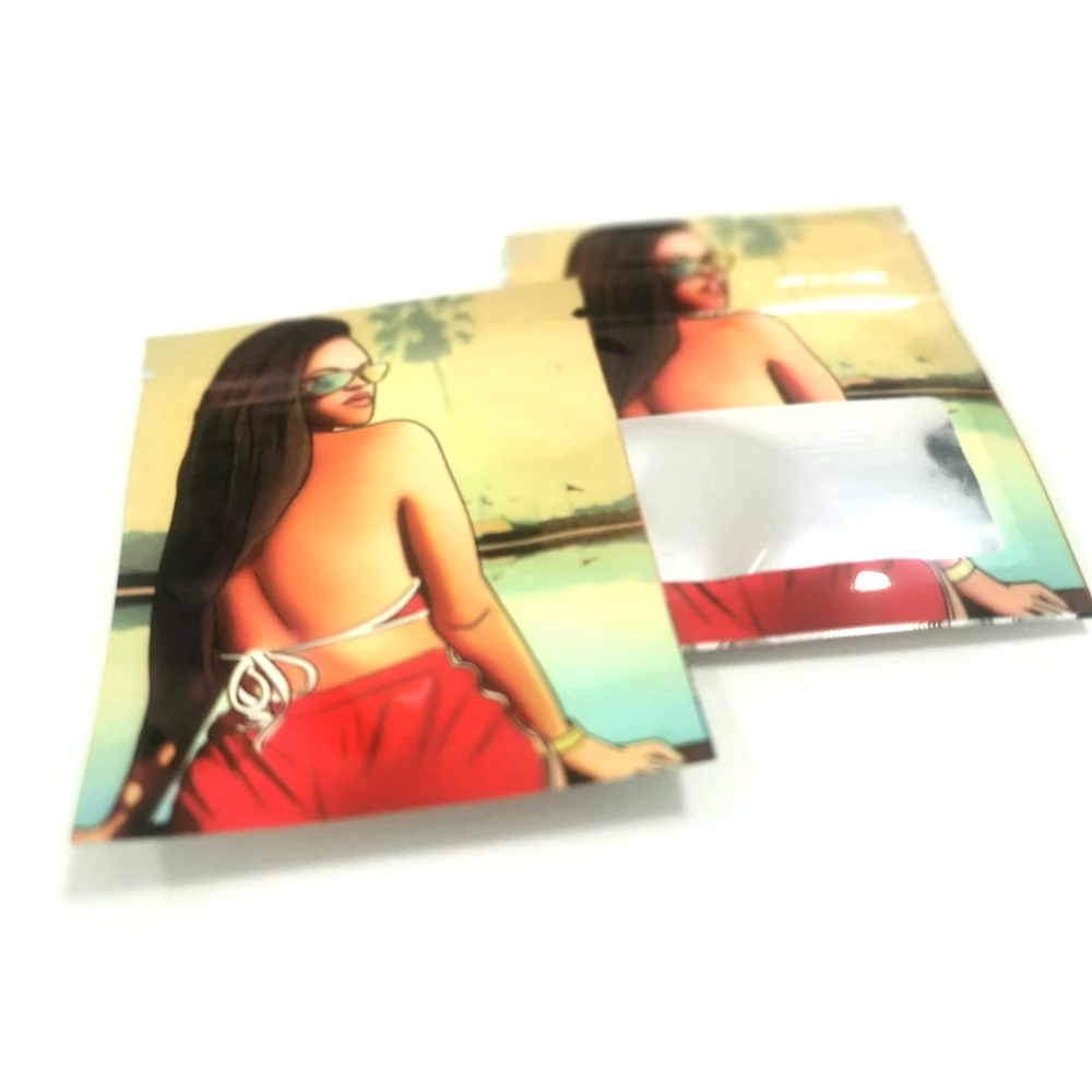 

10/20 pcs Cartoon Tobacco Bags 6*8 CM Zip Lock Pouches Aluminum Mylar Foil Food Bags Weed Package Candy Man Mylar Bags