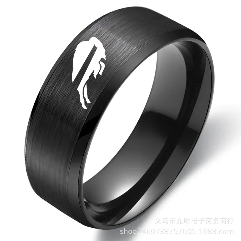 Мужское кольцо с логотипом футбольной команды из нержавеющей стали | Украшения и