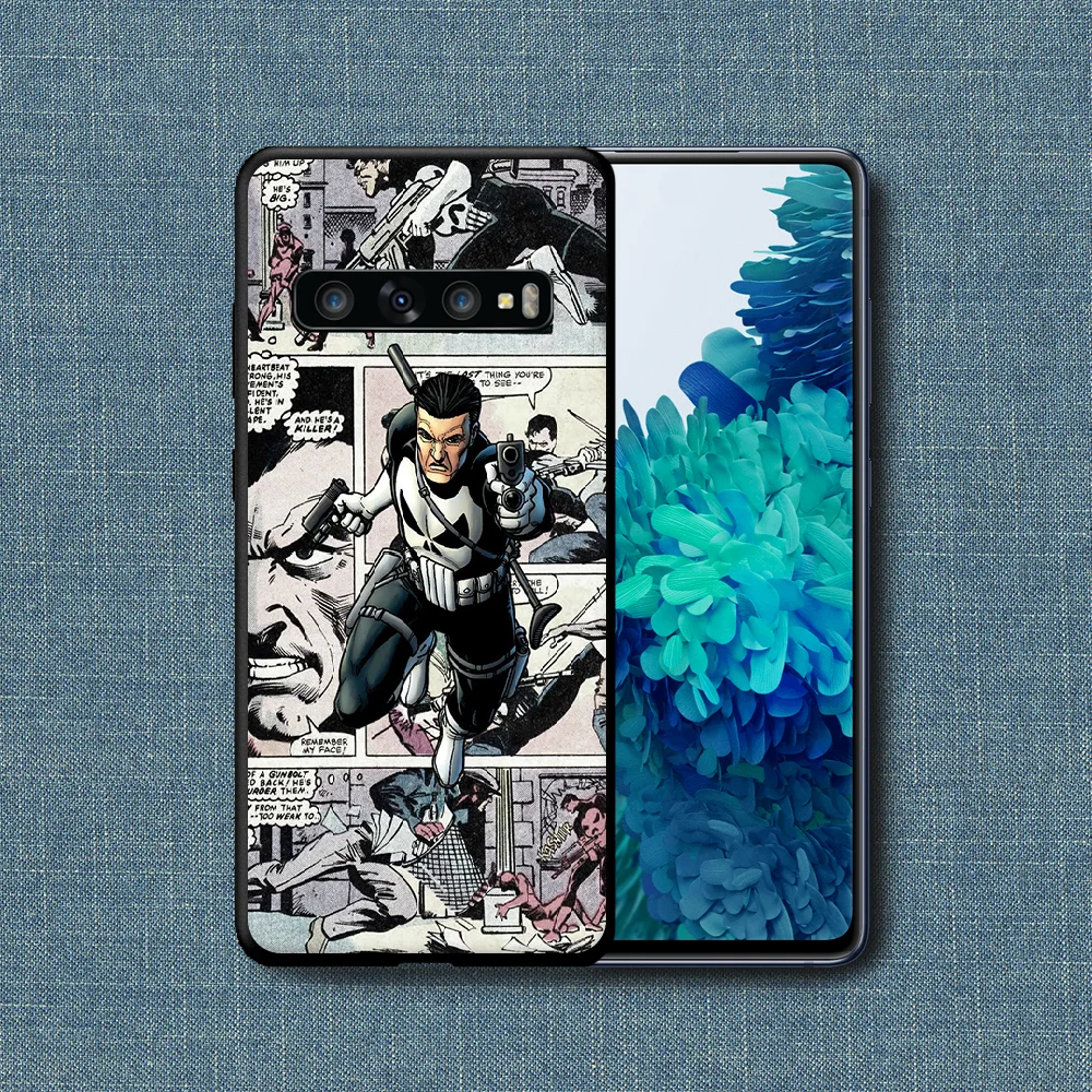 

Super Hero Spiders Irons Men Phone Case For Samsung Galaxy Note S 8 9 10 20 Plus E Lite Uitra black Etui Soft Coque Painting