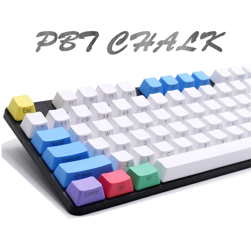 Механическая клавиатура Keycap 87/104/108 ключей ПБТ Мел Набор цвет личности Keycaps для