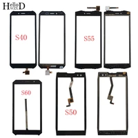 black touch screen panel for doogee s40 s50 s55 s60 touch digitizer panel front glass lens sensor touchscreen 3m glue wipes