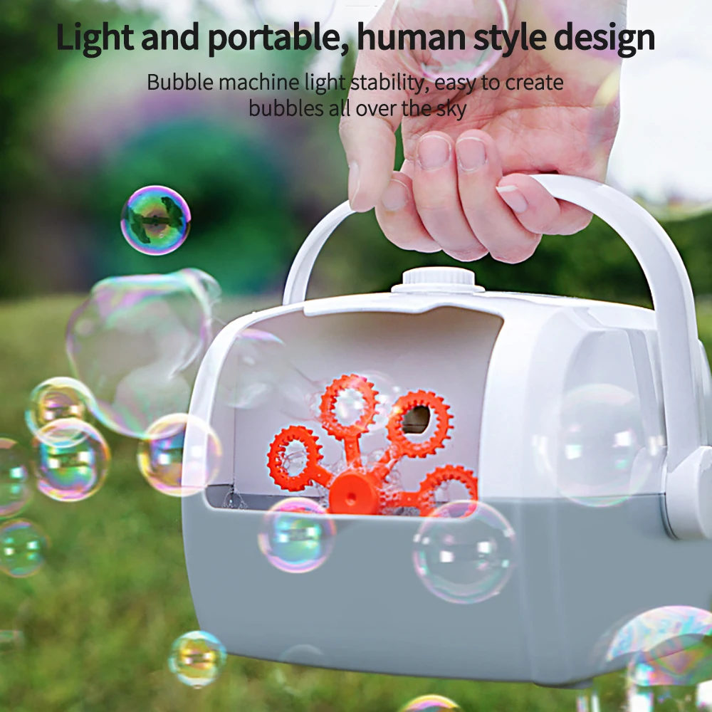 

Автоматическая машина для пузырей, портативная детская машина для пузырей, для лужайки, Usb, перезаряжаемая, портативная, для вечеринок, Инте...