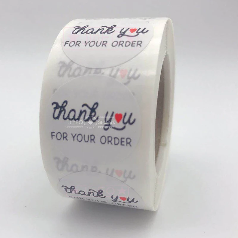 

Round Thank You For Your Order Stickers 500pcs 1'' Seal Label Sticker Scrapbooking For Food Packing Envelope Handmade Gift Decor
