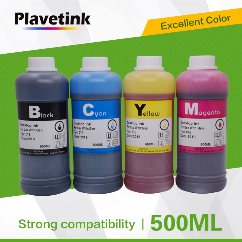 Plavetink 500 мл бутылки цветной струйный принтер комплекты для заправки чернил для Brother LC123 LC223 LC65 LC75 LC3219 СНПЧ бак заправка картриджа