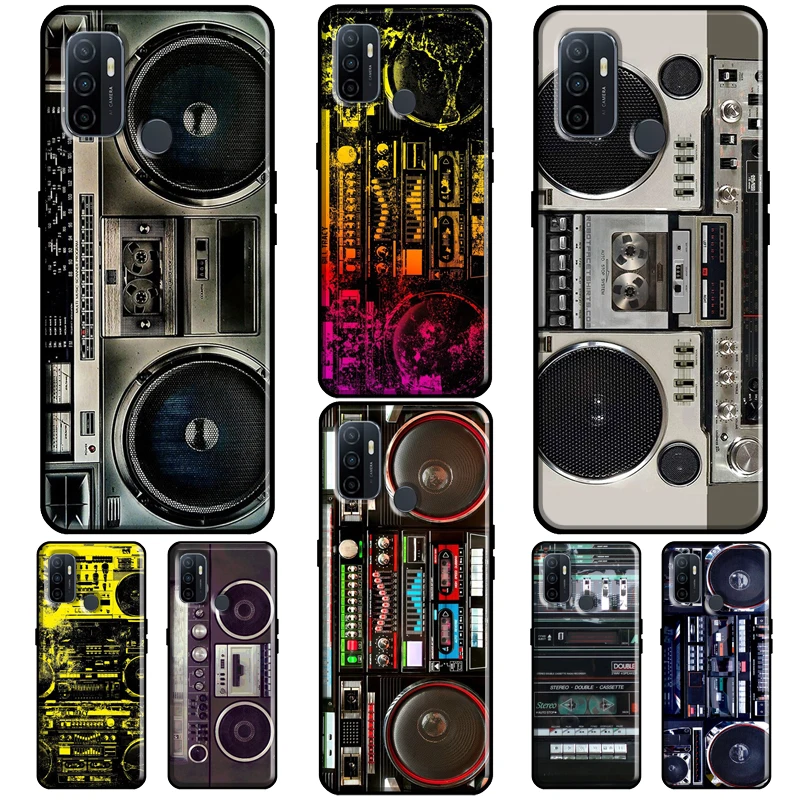 80s Retro Boombox Cassette Player For OPPO A53 A31 A5 A9 2020 A1K A3S A5S A15 A52 A72 A91 F5 F7 Reno 4 Pro 2Z Phone Case