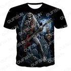 Летняя модная мужская футболка с 3D-принтом черепа 2021, дышащая футболка в уличном стиле с принтом