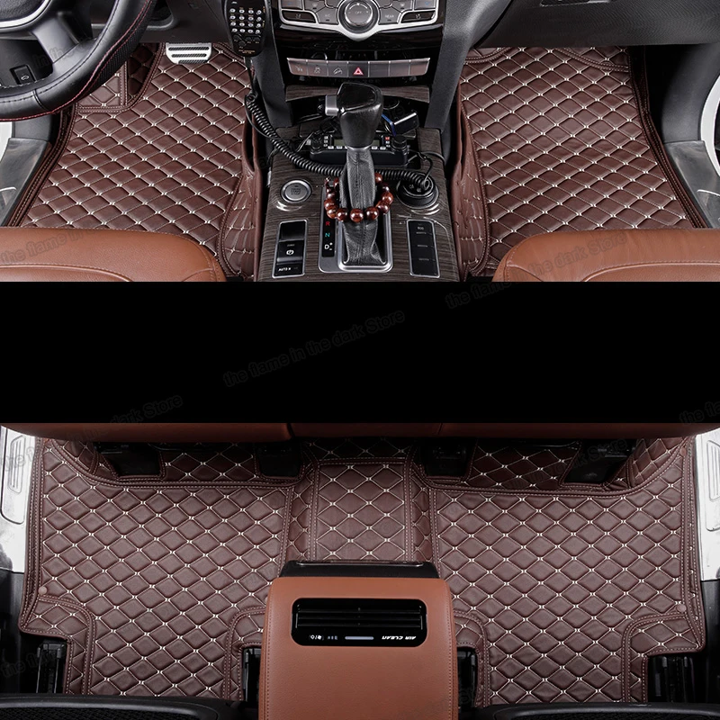 

lsrtw2017 leather car floor mats for great wall haval H9 2016 2017 2018 2019 2020 accessories auto foot 7 seats 3 rows carpets