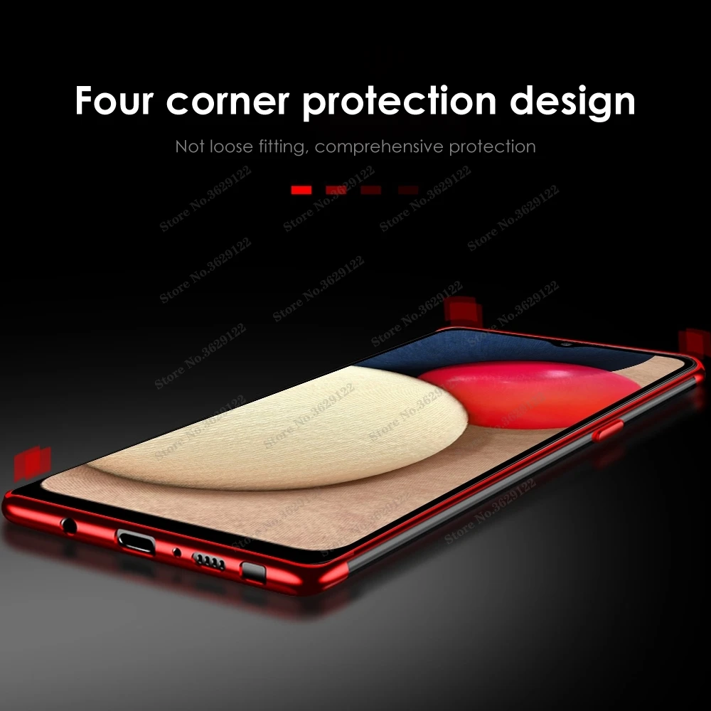 

For Samsung A52 A12 Case Transparent Plating Phone Case For Samsung galaxy A52 A72 A42 A12 A02S Silicone Cover A525F A725F Coque