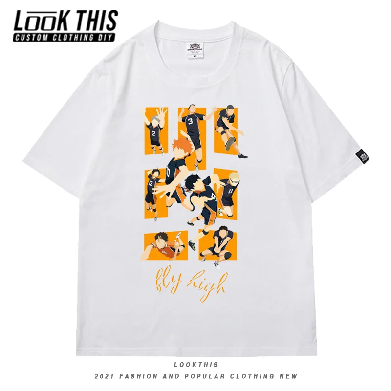 

Haikyu Free Shipping 2021 T Shirt Harajuku Mens Short Sleeve T-Shirts for Teen Boy Cool Anime T-shirt High Street Short Sleeve
